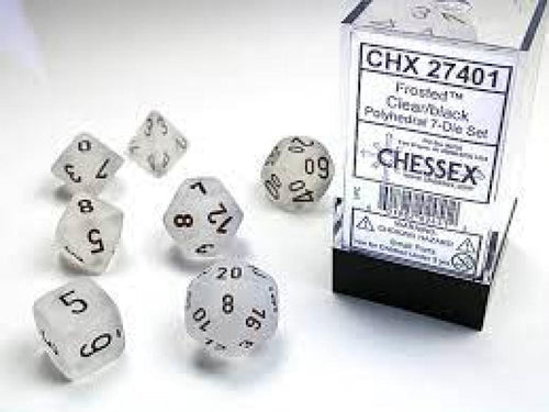 CHX 27401 FROSTED POLY CLEAR/BLACK 7-DIE SET