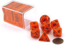 Load image into Gallery viewer, CHX 27433 ORANGE / BLACK DICE SET
