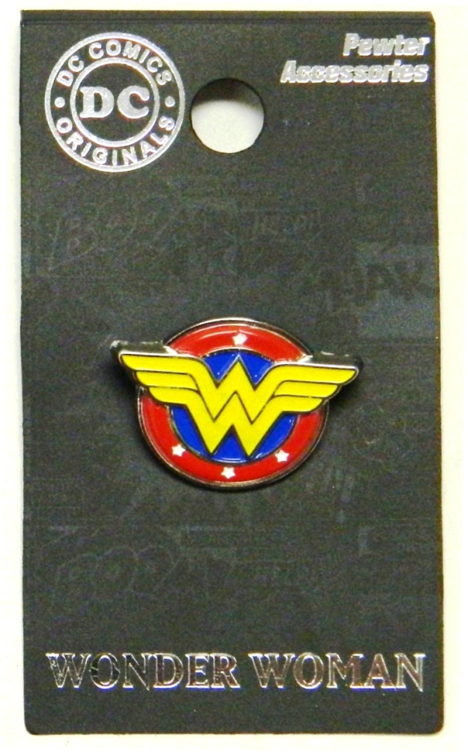 WONDER WOMAN LOGO COLORED PEWTER LAPEL PIN