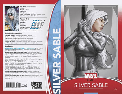 SILVER SABLE WILD PACK #36 CHRISTOPHER TRADING CARD VA