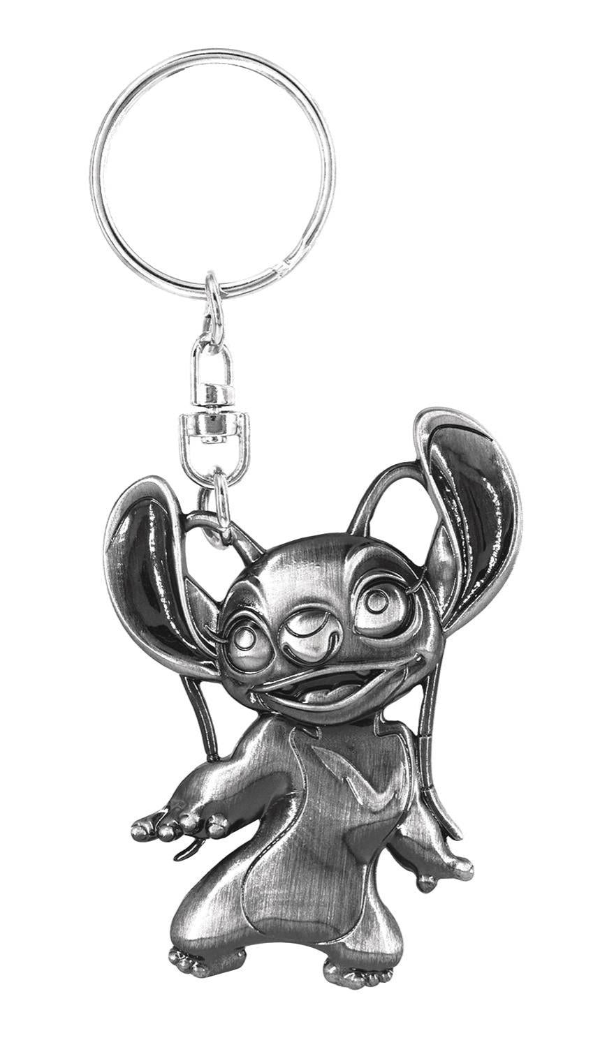 STITCH ANGEL PEWTER KEY RING