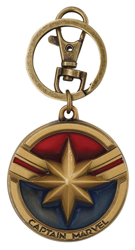 CAPTAIN MARVEL PEWTER KEY RING
