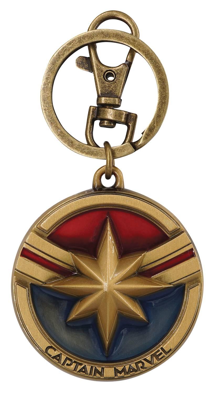 CAPTAIN MARVEL PEWTER KEY RING