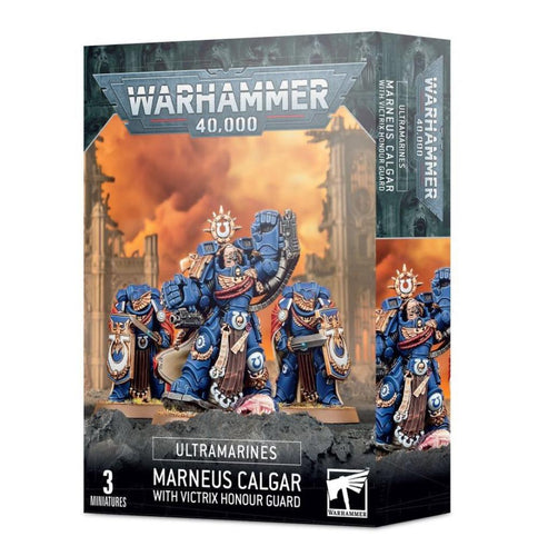 WARHAMMER 40K : SPACE MARINES MARNEUS CALGAR WITH VICTRIX HONOUR GUARD