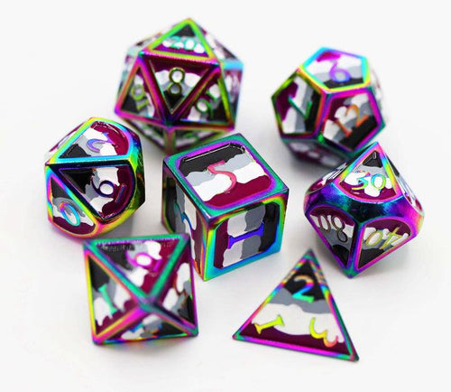ASEXUAL PRIDE FLAG - RPG METAL DICE SET