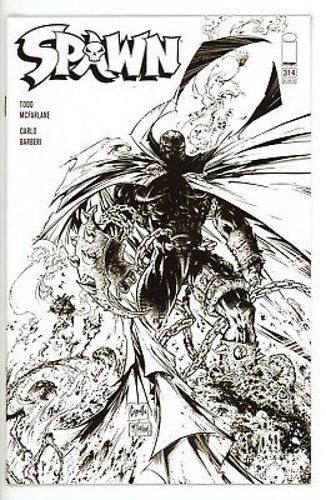 SPAWN #314 CVR E CAPULLO & MCFARLANE B&W
