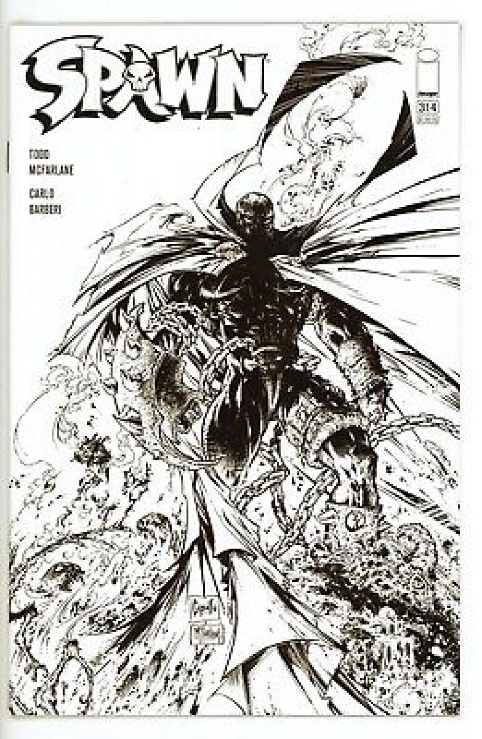 SPAWN #314 CVR E CAPULLO & MCFARLANE B&W