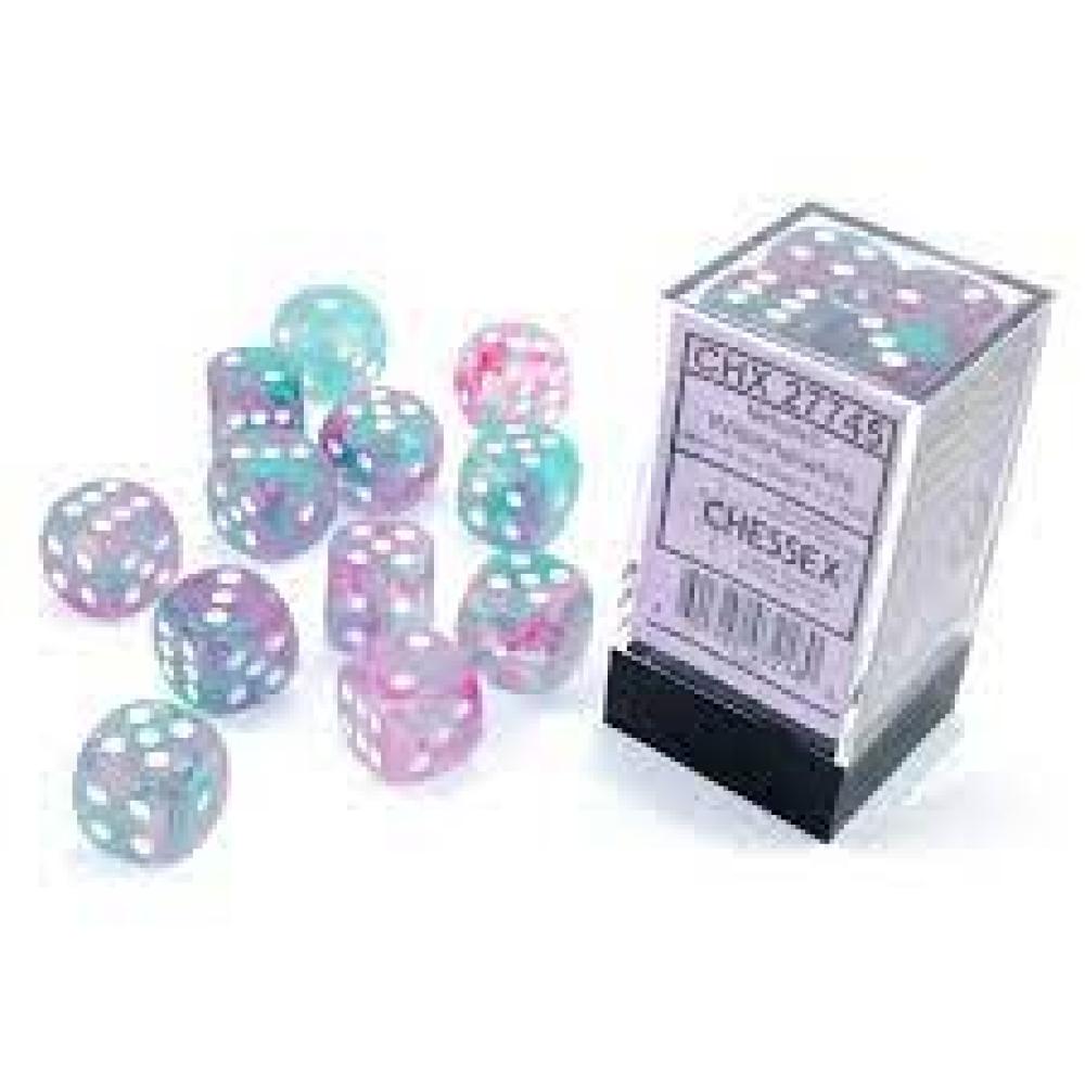 CHX 27745 NEBULA WISTERIA WHITE 16MM D6 DICE BLOCK