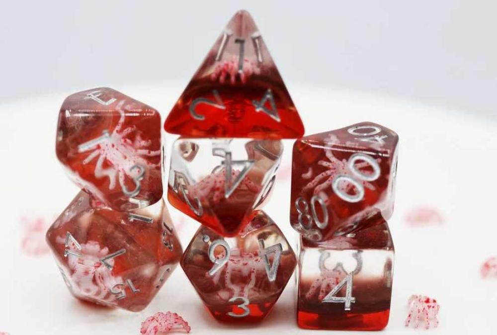 FOAM BRAIN GHOST SPIDER DICE SET