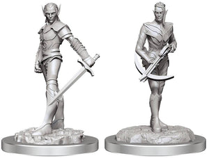 D&D NOLZURS MARVELOUS UNPAINTED MINIS DROW FIGHTERS