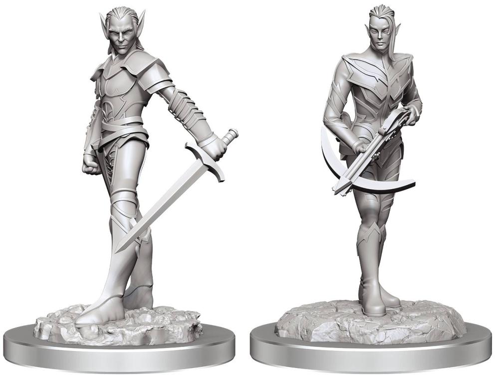 D&D NOLZURS MARVELOUS UNPAINTED MINIS DROW FIGHTERS