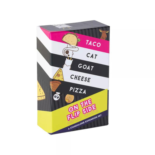 TACO CAT GOAT CHEESE PIZZA ON THE FLIP SIDE STAND ALONE EXPANSION CARD GAME