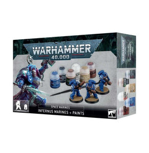 WARHAMMER 40K : SPACE MARINES INFERNUS MARINES AND PAINTS