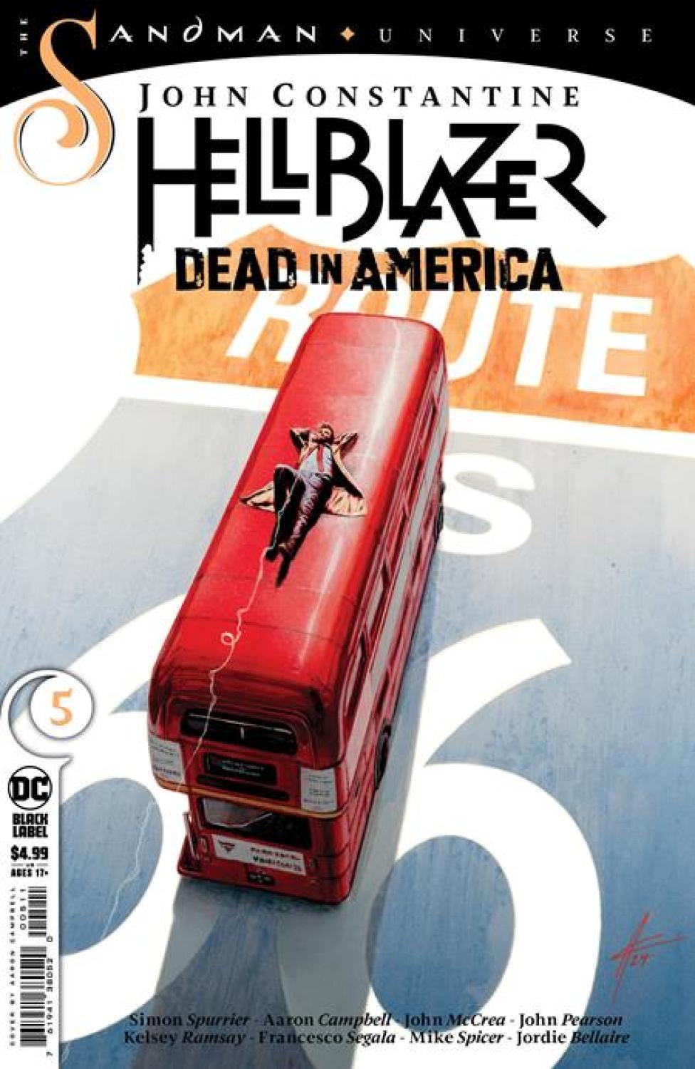 JOHN CONSTANTINE HELLBLAZER DEAD IN AMERICA #5 CVR A AARON CAMPBELL (OF 9)