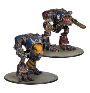 LEGIONS IMPERIALIS WARHOUND TITANS WITH URSUS CLAWS AND MELTA LANCES