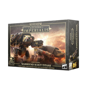 LEGIONS IMPERIALIS WARHOUND SCOUT TITANS WITH TURBO-LASER DESTRUCTORS AND VULCAN MEGA-BOLTERS