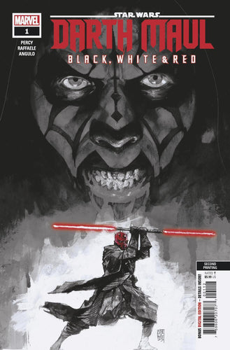 STAR WARS DARTH MAUL - BLACK WHITE AND RED #1 ALEX MALEEV 2ND PRINTING VAR CVR A