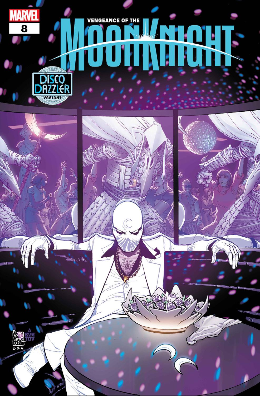 VENGEANCE OF THE MOON KNIGHT #8 GIUSEPPE CAMUNCOLI DISCO DAZZLER VAR CVR C