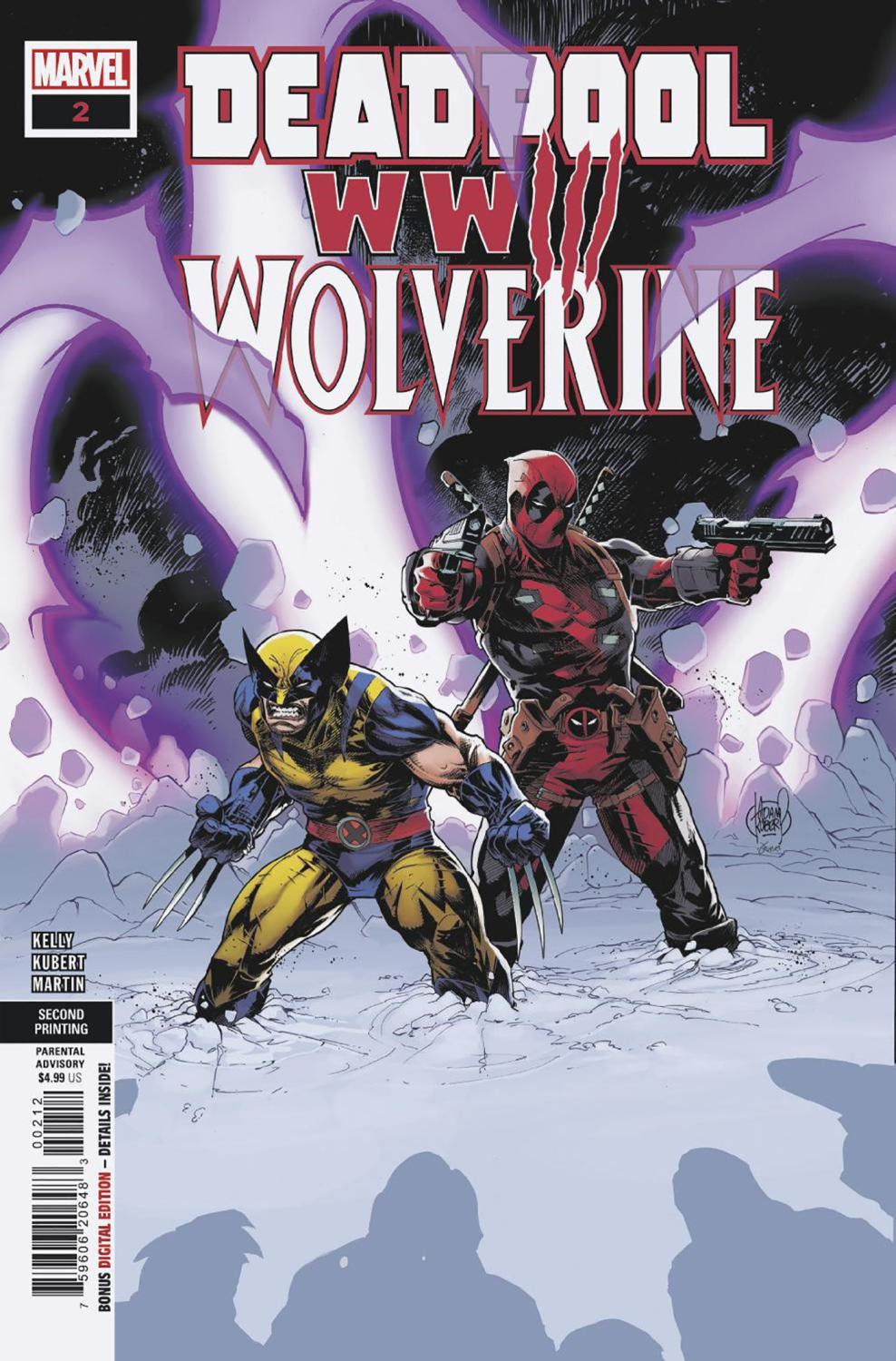 DEADPOOL AND WOLVERINE WWIII #2 ADAM KUBERT 2ND PRINTING VAR CVR A