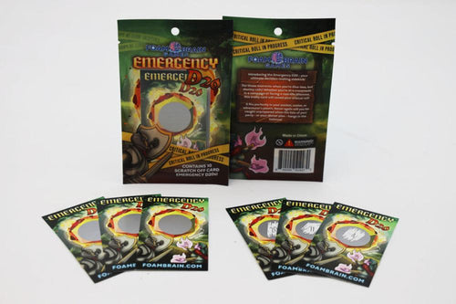 EMERGENCY D20 SCRATCH OFF CARD INCLUDES 10 