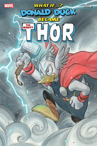 MARVEL AND DISNEY WHAT IF DONALD DUCK BECAME THOR #1 PEACH MOMOKO VAR CVR C