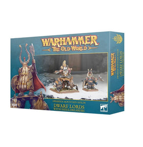 WARHAMMER THE OLD WORLD DWARFEN MOUNTAIN HOLDS DWARF LORDS WITH SHIELDBEARERS