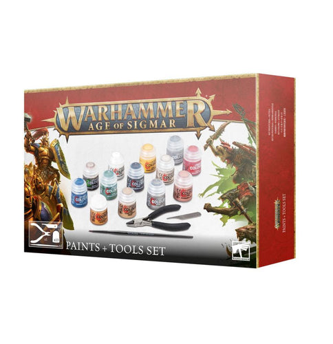 WARHAMMER AGE OF SIGMAR : PAINTS & TOOLS SET