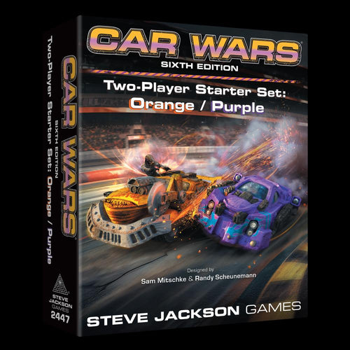 CAR WARS 2 PLAYER STARTER SET ORANGE PURPLE 6TH EDITION BOARD GAME