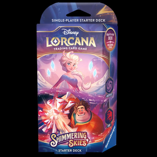 DISNEY LORCANA SHIMMERING SKIES STARTER DECK AMETHYST AND RUBY