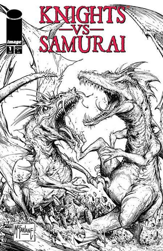 KNIGHTS VS SAMURAI #1 CVR C TODD MCFARLANE BANDW VAR