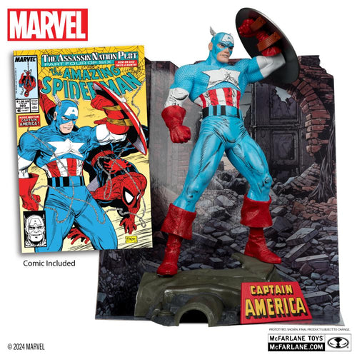 MCFARLANE MARVEL WV1 ASM #323 CAPTAIN AMERICA 1/6 SCALE FIG