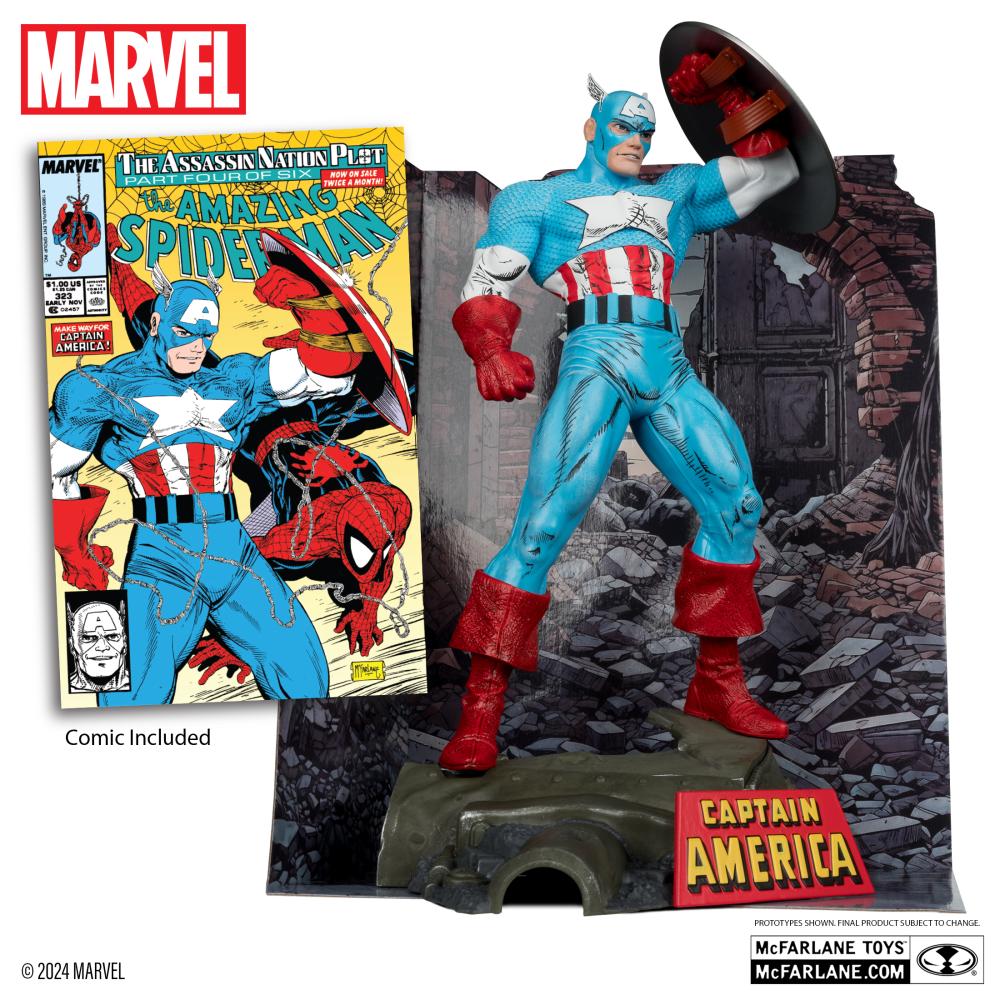 MCFARLANE MARVEL WV1 ASM #323 CAPTAIN AMERICA 1/6 SCALE FIG