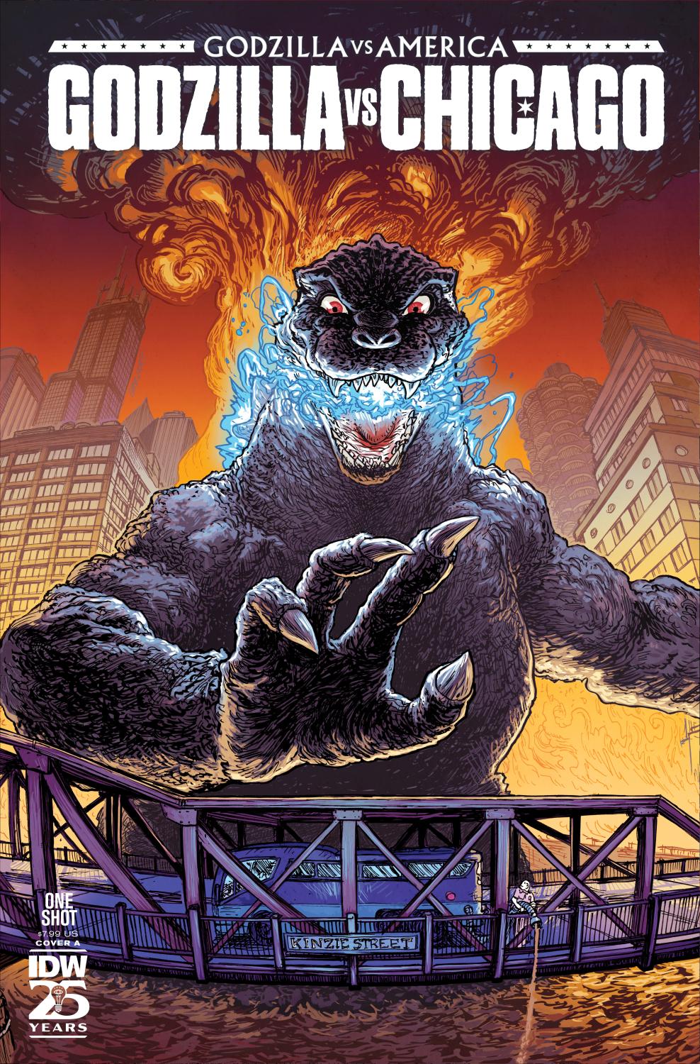 GODZILLA VS AMERICA CHICAGO COVER A BROWNE CVR A