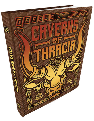 CAVERNS OF THRACIA DCC RPG MINOTAUR-HIDE GOLD FOIL CVR HC