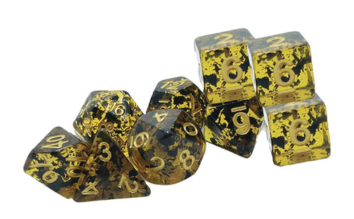 TERRACOTTA GRECIAN VASE DICE TRADITIONAL 9 SET