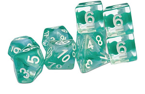 THRACIAN AZURE SWIRL DICE TRADITIONAL 9 SET