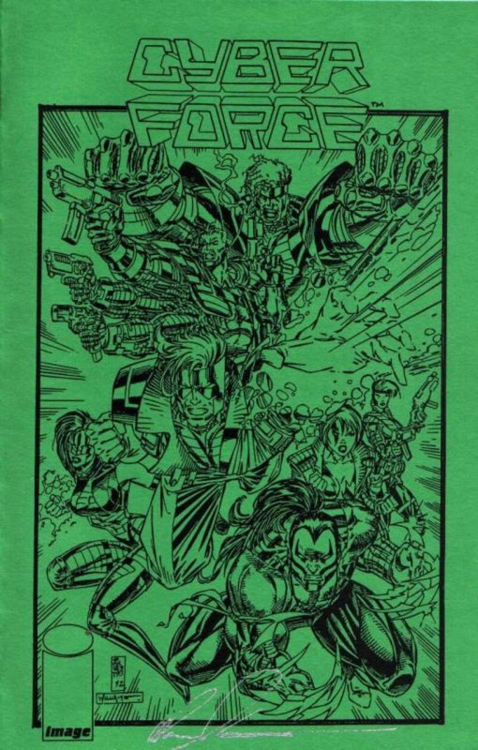 CYBER FORCE ASHCAN 1992 #1 SIGNED