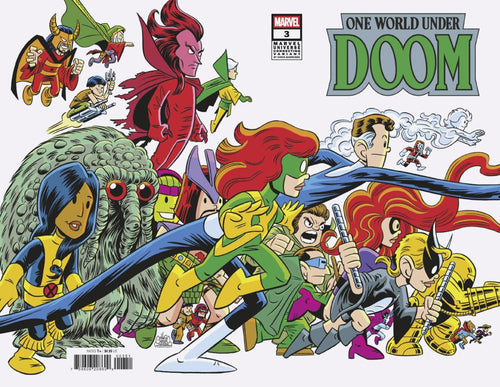 ONE WORLD UNDER DOOM #3 CHRIS GIARRUSSO MARVEL UNIVERSE CONNECTING WRAP VAR H CVR E