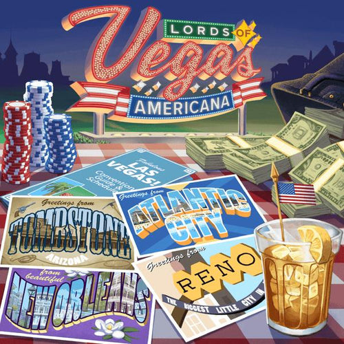 LORDS OF VEGAS REVISED BOARD GAME AMERICANA EXPANSION