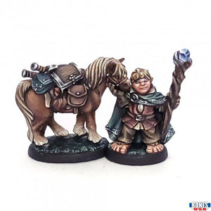 REAPER MINI 30199 DOBBIN AND BOULDER HALFLING AND PONY