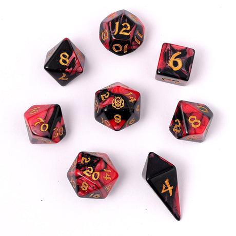 HYMGHO 8PCS RPG DICE SET- BLOOD PACT