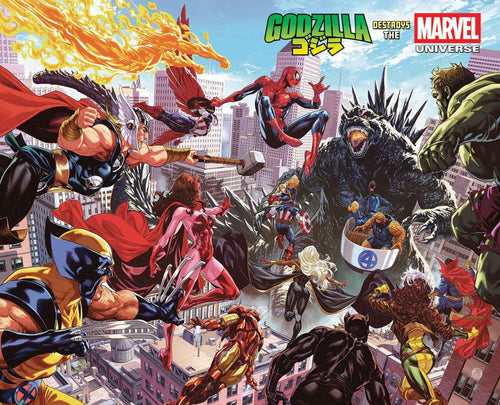 GODZILA DESTROYS THE MARVEL UNIVERSE #1 POSTER