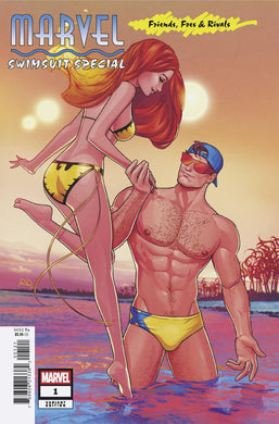 MARVEL SWIMSUIT SPECIAL FRIENDS FOES AND RIVALS #1 RUSSELL DAUTERMAN VAR CVR B