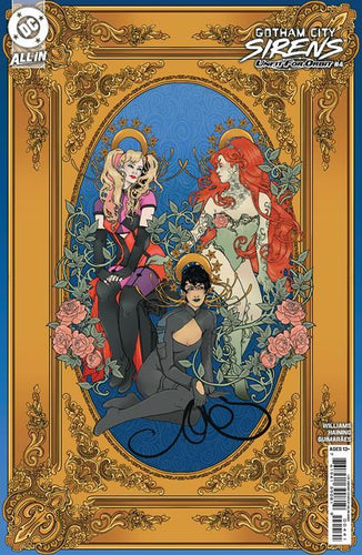 GOTHAM CITY SIRENS UNFIT FOR ORBIT #4 CVR E INC 1:25 HELEN MASK CARD STOCK VAR OF 5 1:25 INCV