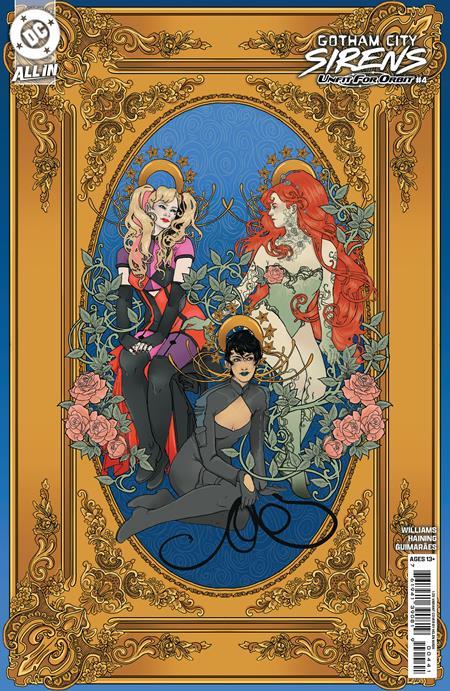 GOTHAM CITY SIRENS UNFIT FOR ORBIT #4 CVR E INC 1:25 HELEN MASK CARD STOCK VAR OF 5 1:25 INCV