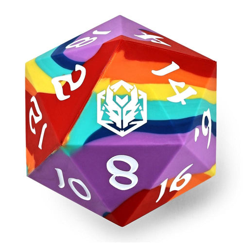HYMGHO HY00426 55MM CHONK RUBBER SILICON D20 - RAINBOW REALMS