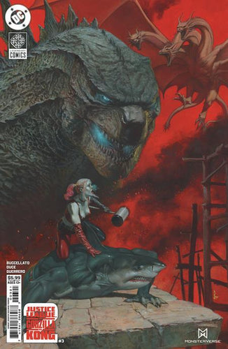 JUSTICE LEAGUE VS GODZILLA VS KONG 2 #3 CVR B RICCARDO FEDERICI CARD STOCK VAR (OF 7)