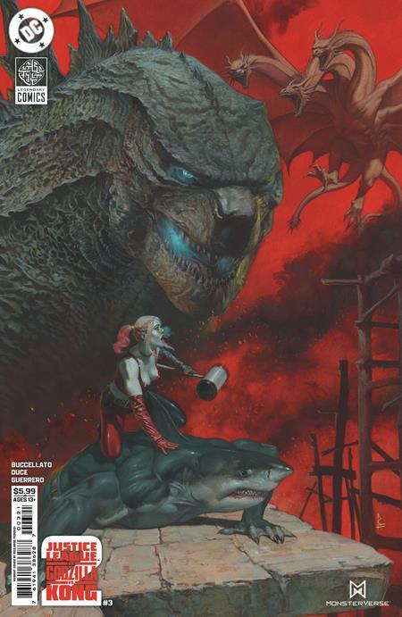 JUSTICE LEAGUE VS GODZILLA VS KONG 2 #3 CVR B RICCARDO FEDERICI CARD STOCK VAR (OF 7)
