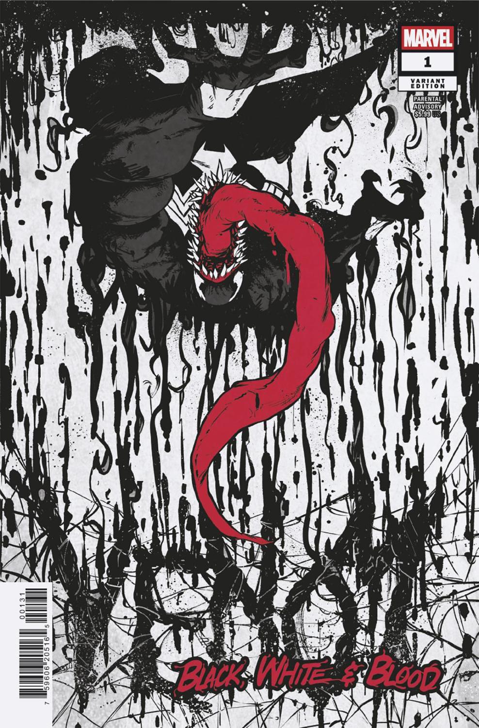 VENOM BLACK WHITE AND BLOOD #1 SANFORD GREENE VAR CVR C