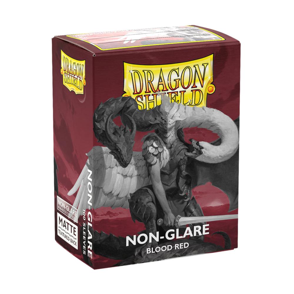 DRAGON SHIELD STANDARD MATTE NON-GLARE BLOOD RED 100CT